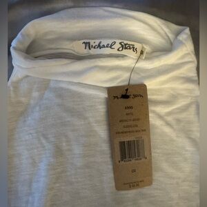 Michael Stars SCRUNCHED MOCK NECK White tank top - NWT - Size OS